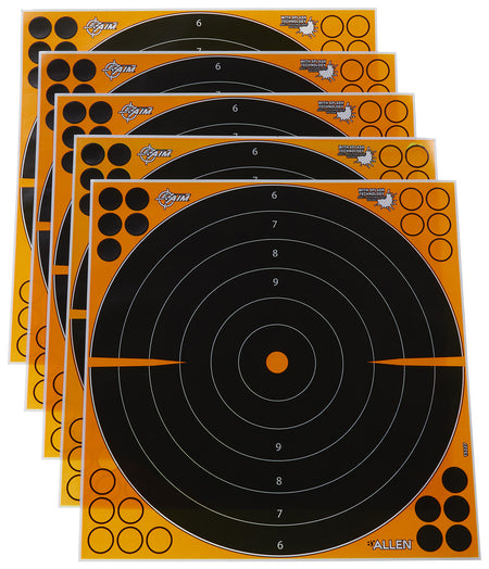 EZ-Aim 15227 Splash Reactive Self-Adhesive Paper Black/Orange 16" Bullseye 5 Pack