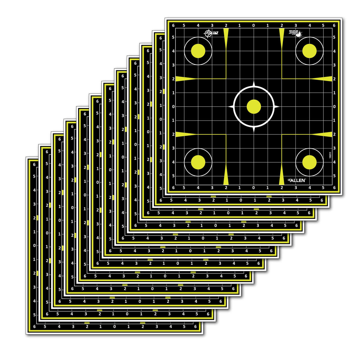EZ-Aim 15211 Splash Reactive Sight - In - Grid Non-Adhesive 12 Pack