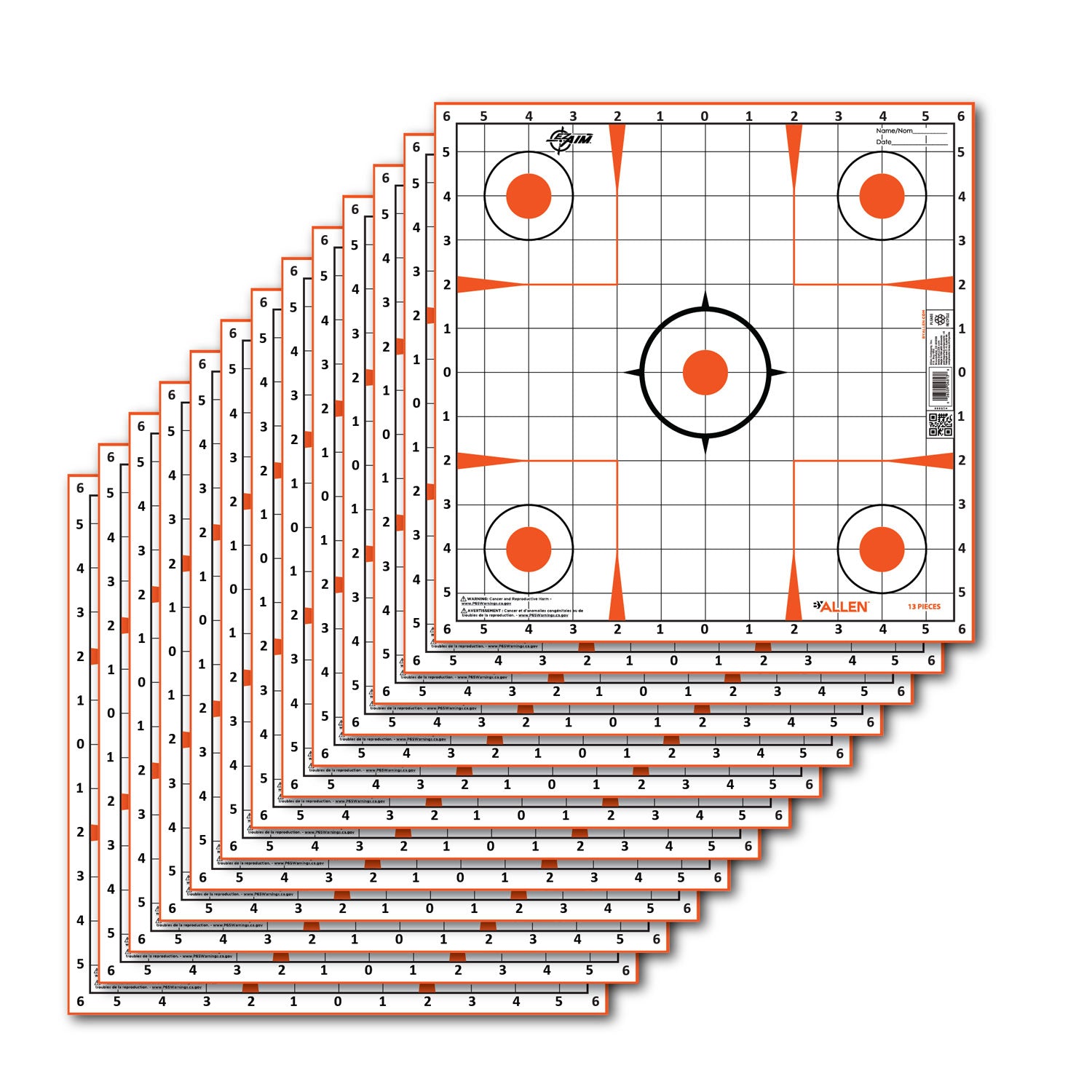 EZ-Aim 15333 Sight-In-Grid 12"x12" Paper 13 Per Pack