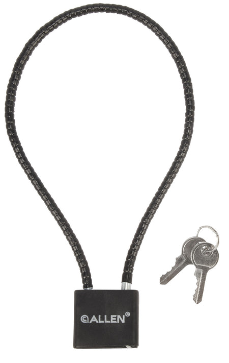 Allen 15414 Cable Gun Lock Open With Key Black Stainless Steel Firearm Fit- Handgun/Rifle/Shotgun 026509009009