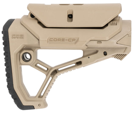 FAB Defense FXGLCORECPT GL-Core Buttstock for AR-15/ M4 w/Adjustable Cheek-Rest Flat Dark Earth Fiberglass Reinforced Polymer