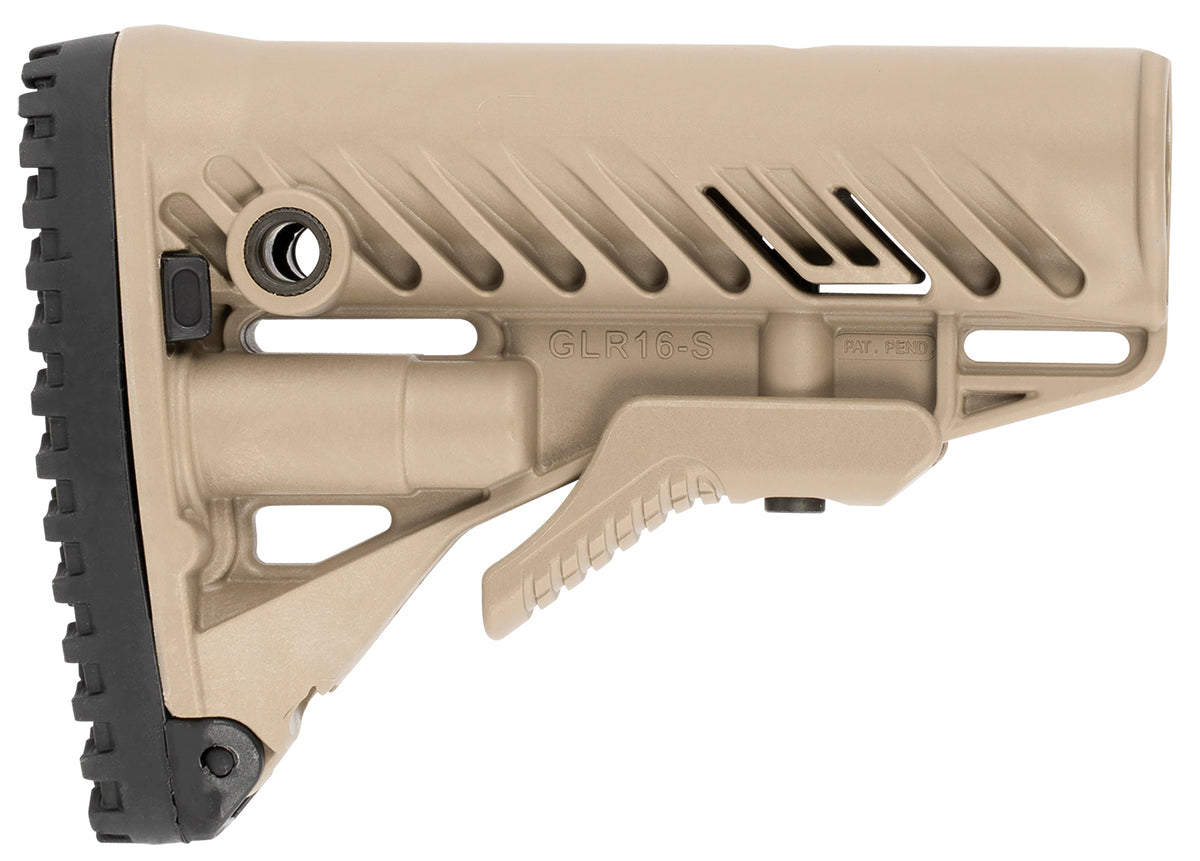 FAB Defense FXGLR16T GLR-16 Buttstock for AR-15/ M16 Flat Dark Earth Polymer