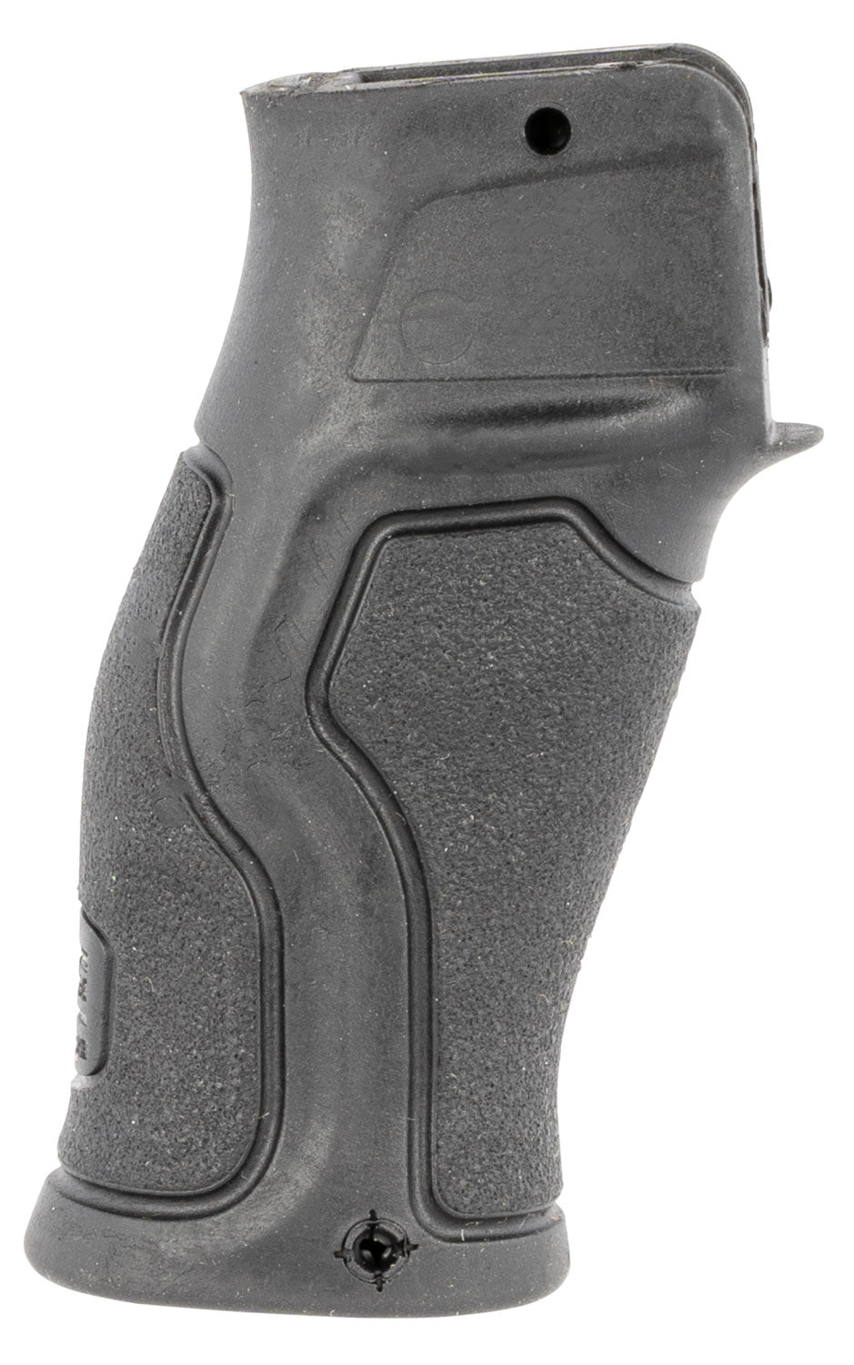 FAB Defense FXGRADUSFBVB Gradus Ergonomic Flat Beavertail Black Polymer w/Rubber Overmold, Fits AR/AK