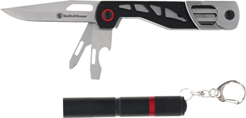 S&W KNIFE MULTITOOL KNIFE & LIGHT COMBO BLK PROMO Q3 25'<