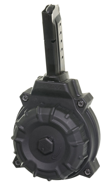 ProMag DRMA15 Standard 50rd Drum 9mm Luger Fits S&W M&P Shield Black DuPont Zytel Polymer