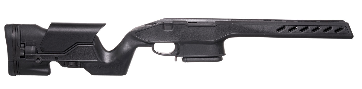 Archangel AA700SA Precision Elite Stock Black Synthetic Fixed with Adjustable Cheek Riser for Remington 700 Short Action Includes Mag