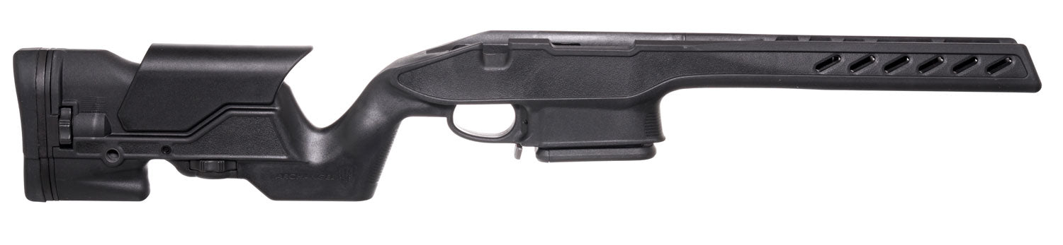 Archangel AA1500SA Precision Stock Black Synthetic Fixed with Adjustable Cheek Riser for Weatherby Vanguard; Howa 1500 Short Action Includes Mag