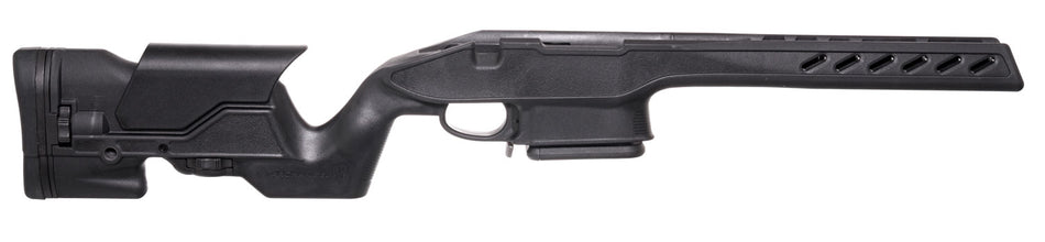 Archangel AA1500SA Precision Stock Black Synthetic Fixed with Adjustable Cheek Riser for Weatherby Vanguard; Howa 1500 Short Action Includes Mag