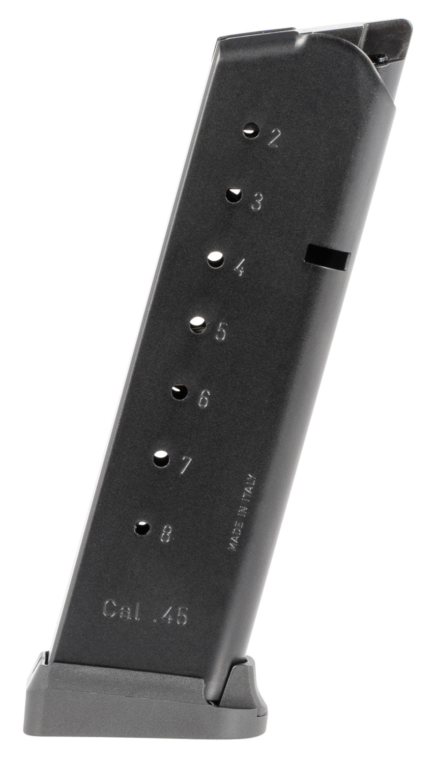 Mec-Gar MGCG4508MATCH Standard 8rd Detachable w/Match Grade Floor Plate 45 ACP Fits 1911 Government Blued w/Anti-Friction Coating Carbon Steel