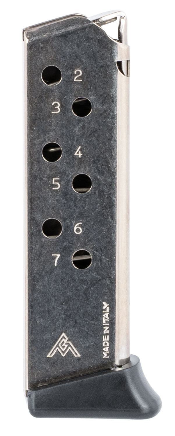 Mec-Gar MGWPPKSFRN Standard Nickel Detachable w/ Finger Rest 7rd 380 ACP for Walther PPK/S