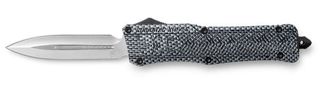 CobraTec Knives LCFCTK1LDAGNS CTK-1 Large 3.75" OTF Dagger Plain D2 Steel Blade/Carbon Fiber Aluminum Handle Features Glass Breaker Includes Pocket Clip