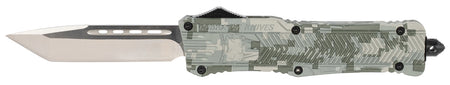 CobraTec Knives LADCCTK1LTNS CTK-1 Large 3.75" OTF Tanto Plain D2 Steel Blade/Army DigiCamo Aluminum Handle Features Glass Breaker Includes Pocket Clip