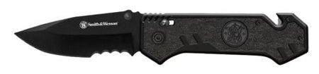 S&W M&P BORDER GUARD 3.5" PIVOT LOCK STRAP CUTTER BLACK
