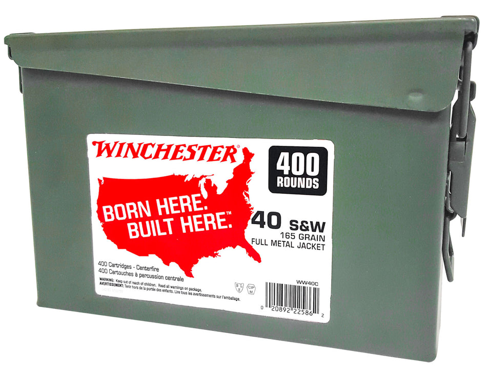 Winchester .40 S&W USA Ammo Can 165gr FMJ Ammo
