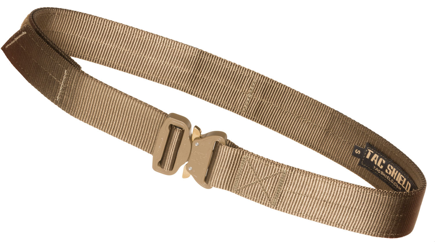 Tacshield T303MDCY Tactical Gun Belt Coyote Webbing 34-38" 1.75" Wide Buckle Closure