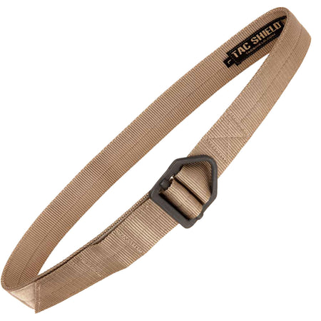 Tacshield T32XLTN Tactical Riggers Belt Coyote Webbing 42-46" 1.75" Wide Rigger Buckle Closure