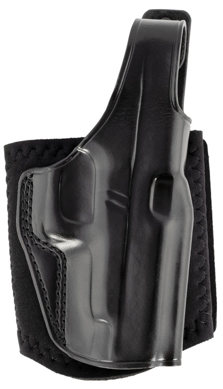 Galco AG834B Ankle Glove Size Fits Ankles up to 13" Black Leather Hook & Loop Compatible w/Glock 48/Glock 48 MOS Right Hand