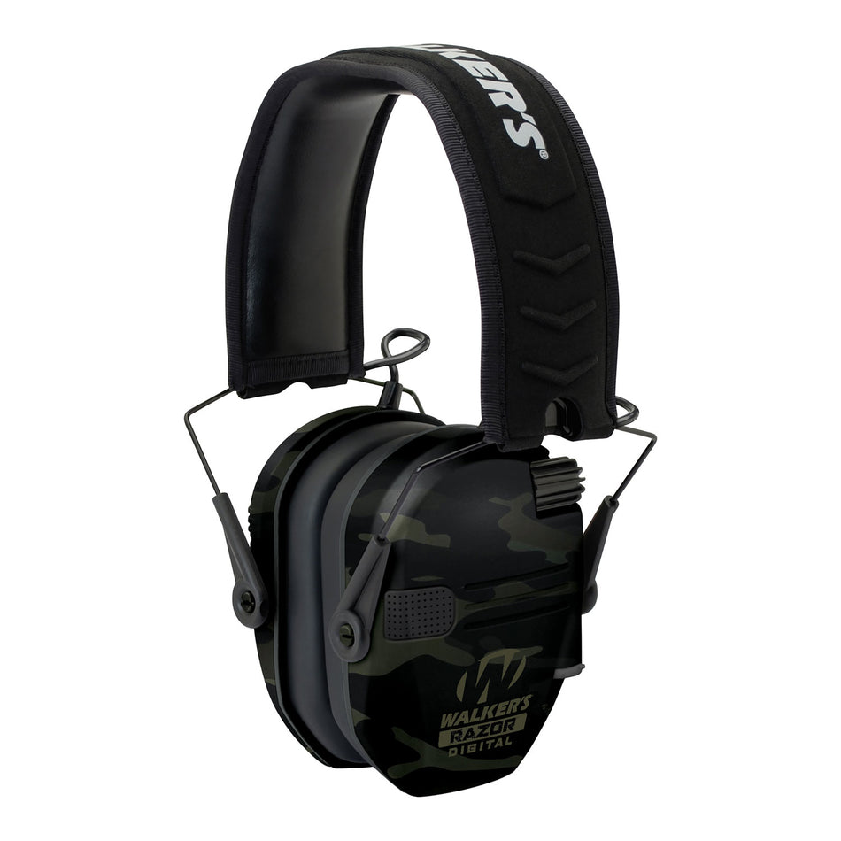 Walker's GWPDRSEMMCCG Razor PRO Digital Electronic Muff 23 dB Over the Head Multi-Cam/Black Polymer