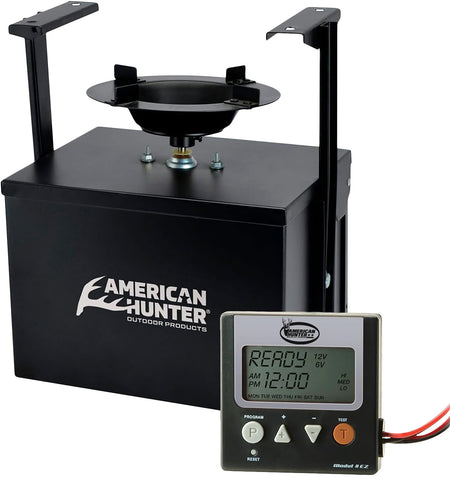 American Hunter 20558 Heavy Duty Spin Kit 8 Programs 1-30 Seconds Duration Black Features Digital Timer
