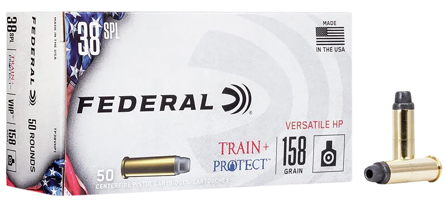 Federal .38 Special Train & Protect 158gr Versatile HP Ammo