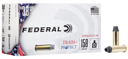 Federal .38 Special Train & Protect 158gr Versatile HP Ammo