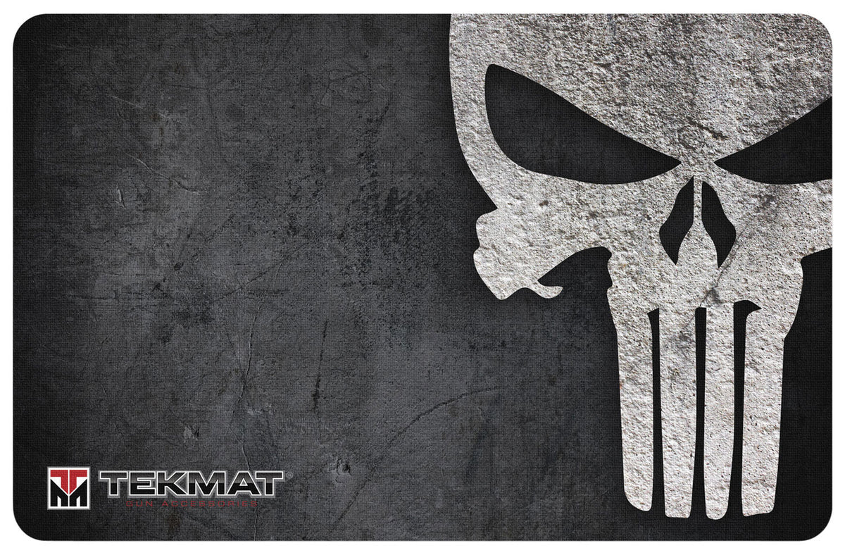 TekMat TEKR42PUNISHER Punisher Door Mat Black/Gray Rubber 42" Long Punisher Skull 612409974143