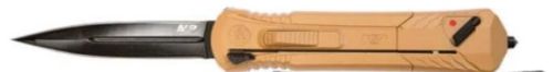 S&W M&P OTF 3.5" SINGLE EDGE SPEAR POINT BLACK/FDE