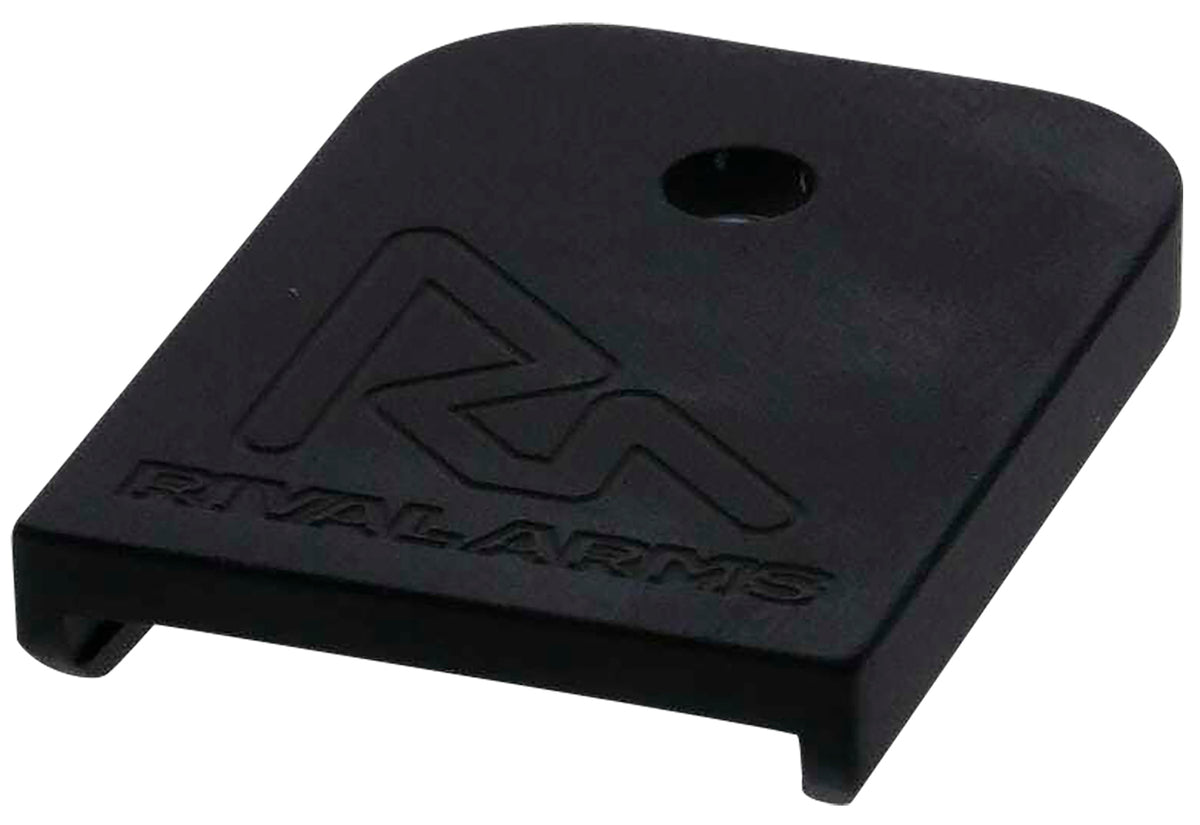 Rival Arms RA70G001A Mag Baseplate 9mm Luger/40 S&W/357 Sig, Compatible w/Glock (except 36/42/43/48), Black Aluminum