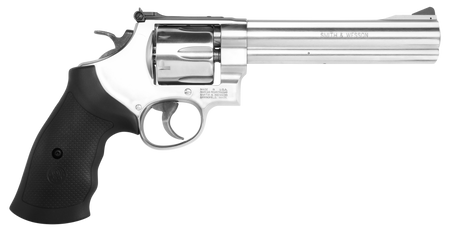 Smith & Wesson 12462 Model 610 N-Frame 10mm Auto/40 S&W 6 Shot 6.50" Stainless Steel Barrel, Cylinder & Frame, Black Finger Grooved Grip, Internal Lock Safety, Exposed Hammer