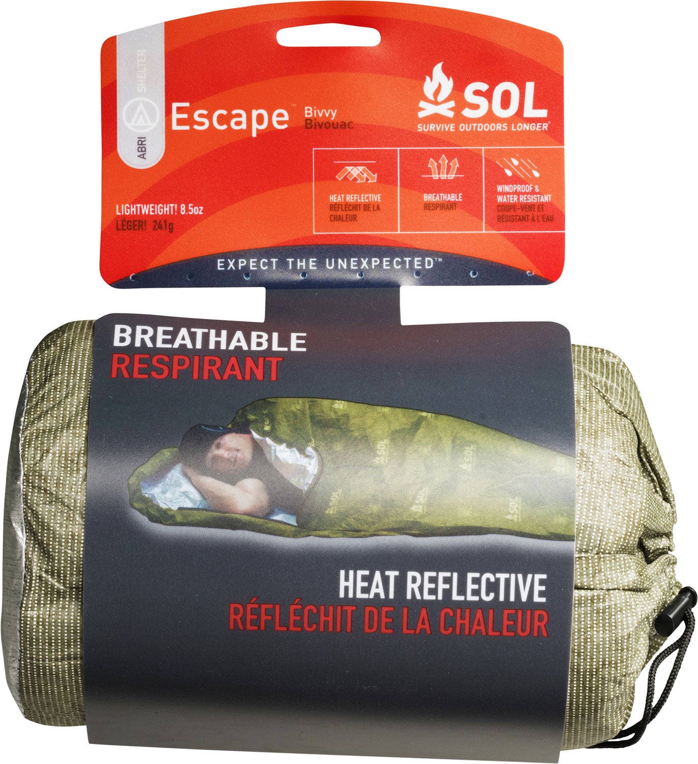 Survive Outdoors Longer 01401229 SOL Bivvy Warmth Waterproof OD Green