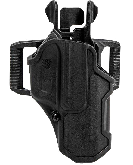 Blackhawk 410200BKL T-Series L2C Light Bearing OWB Black Polymer Belt Slide Compatible w/Glock 17/19/22/23/31/32/45/47 Left Hand