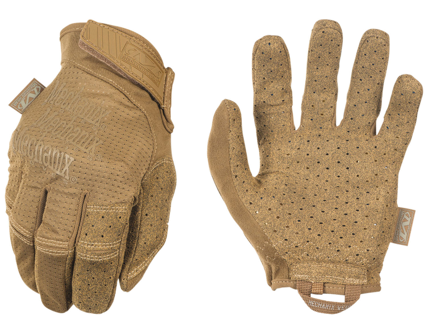 Mechanix Wear MSV72009 Specialty Vent Coyote Synthetic Leather Medium Hook & Loop Closure