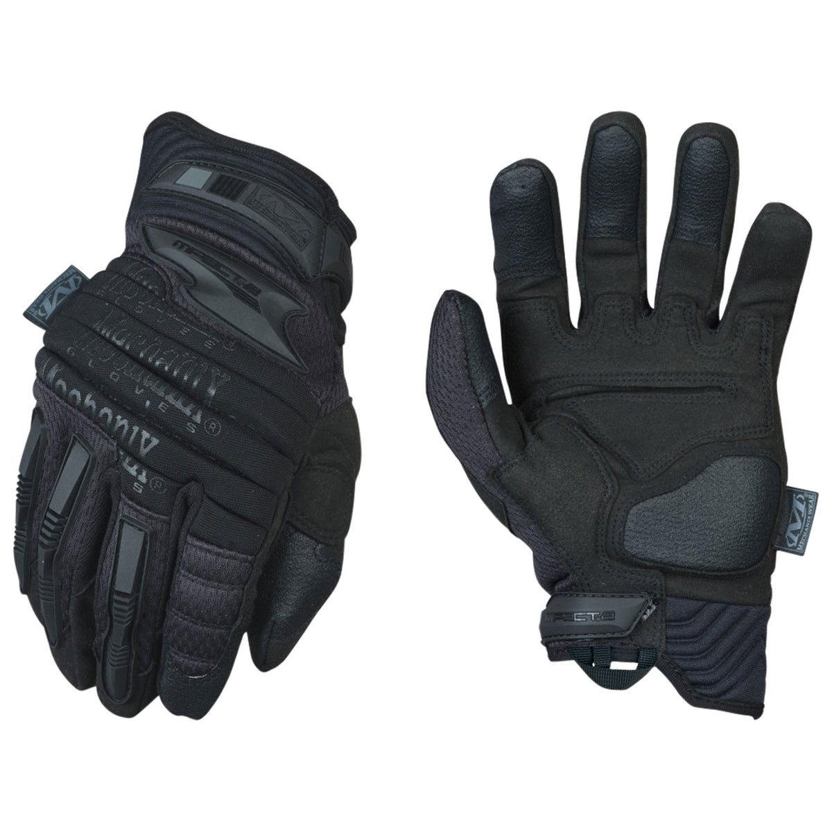 Mechanix Wear MP255009 M-Pact 2 Covert Black Armortex Medium Velcro Closure