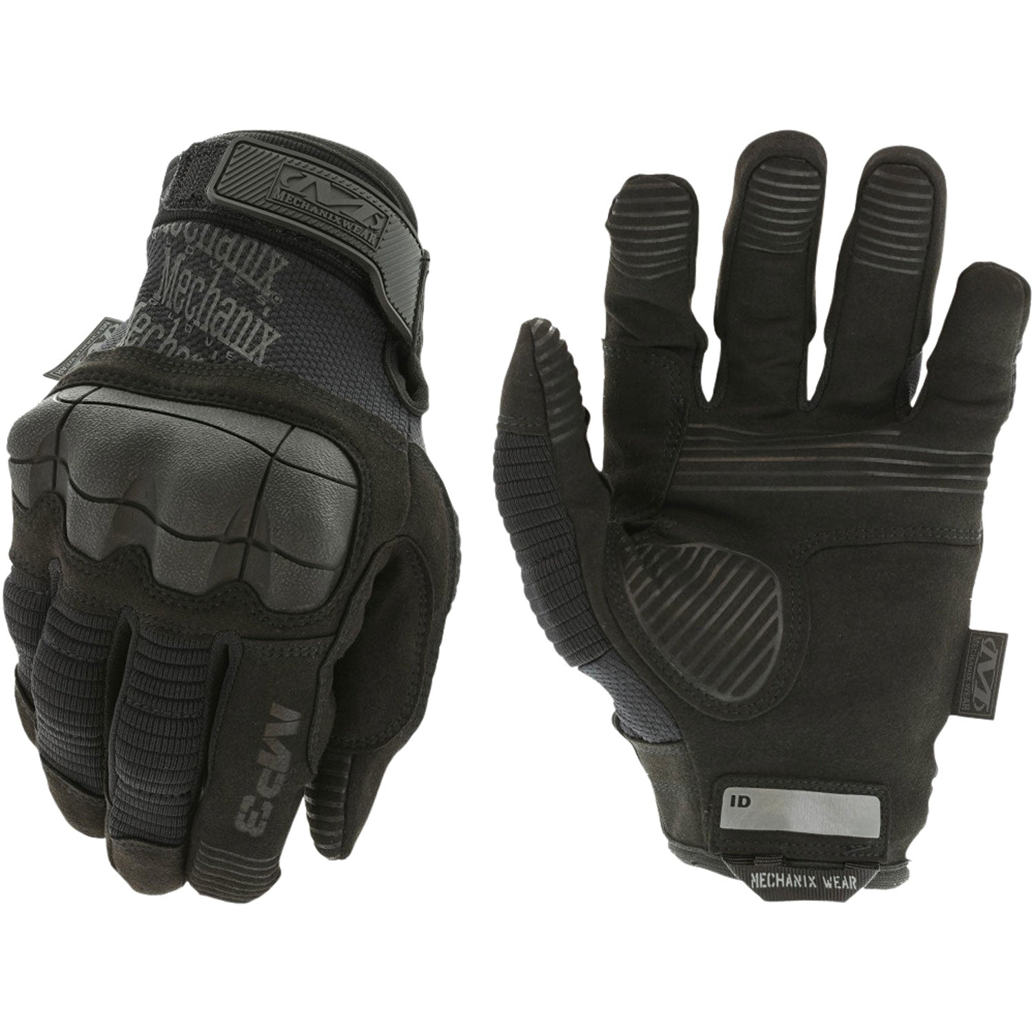 Mechanix Wear MP355008 M-Pact 3 Black Synthetic Leather Small Velcro Closure