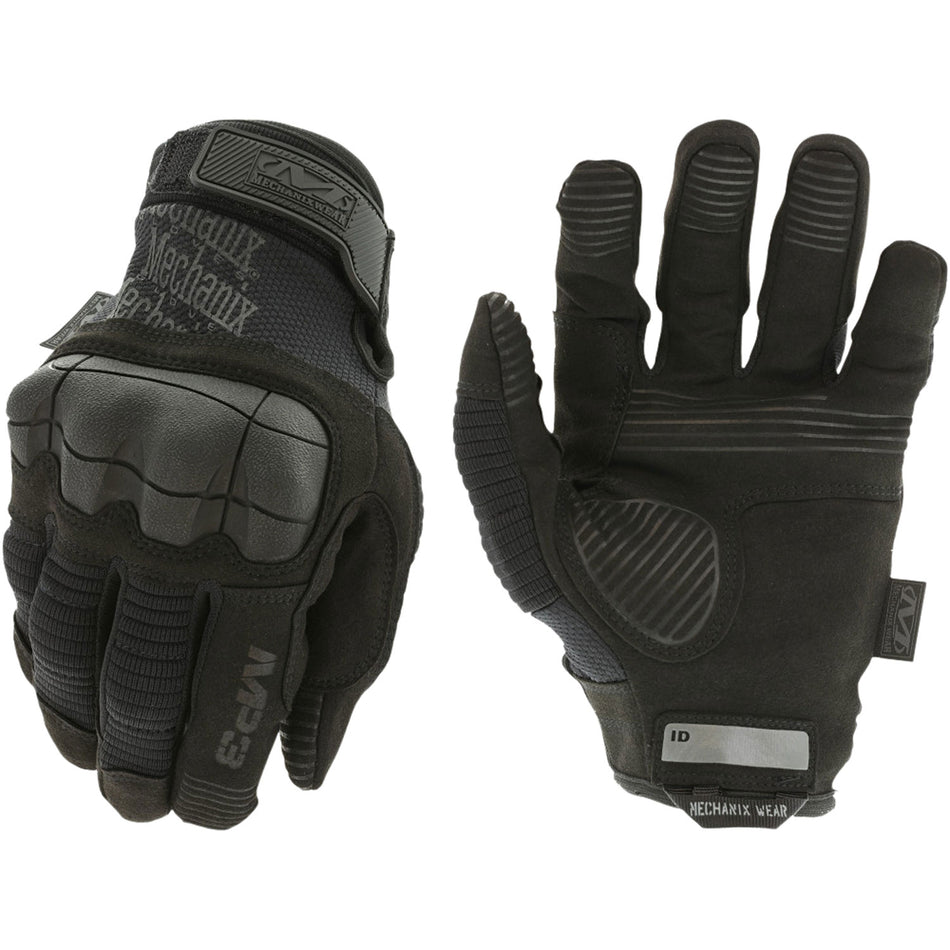 Mechanix Wear MP355008 M-Pact 3 Black Synthetic Leather Small Velcro Closure
