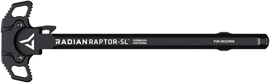 Radian Weapons R0176 Raptor SL Ambi Charging Handle, Black, Slim Line Handles, Fits Mil-Spec AR-15/M16 Platform