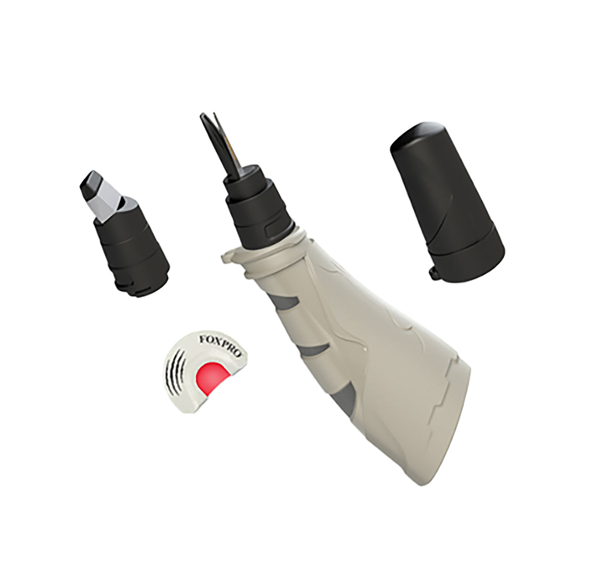 Foxpro MRMTHY Mr. Mouthy Diaphragm/Howler Call Double Reed Coyote Sounds Attracts Predator Species Gray 3 Piece