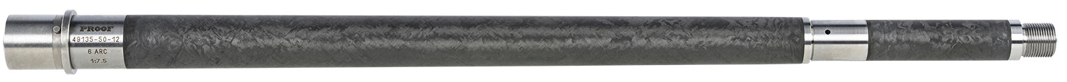 Proof Research 128657 AR-Style Barrel 6mm ARC 16" Black Carbon Fiber Finish 416R Stainless Steel Material Rifle Length with Threading & .750" Gas Journal Diameter for AR-Platform
