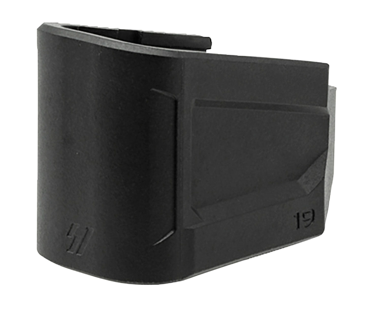 Strike Industries EMPG19 Enhanced Magazine Plate +5, 9mm Luger, Compatible w/Glock 19, Black Polymer