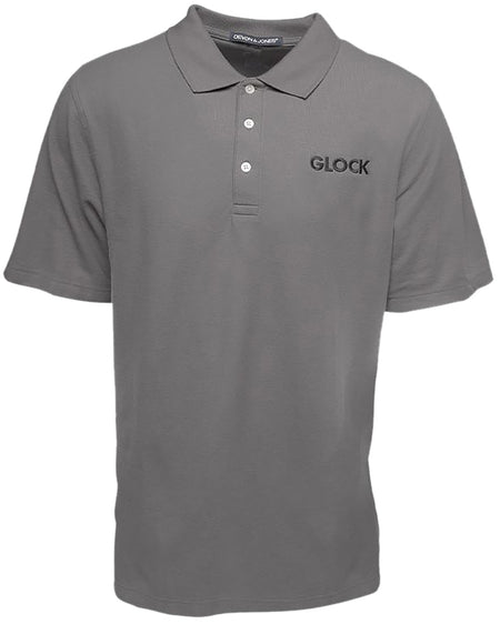 Glock AP95874 Classic Polo Gray Cotton Short Sleeve Small