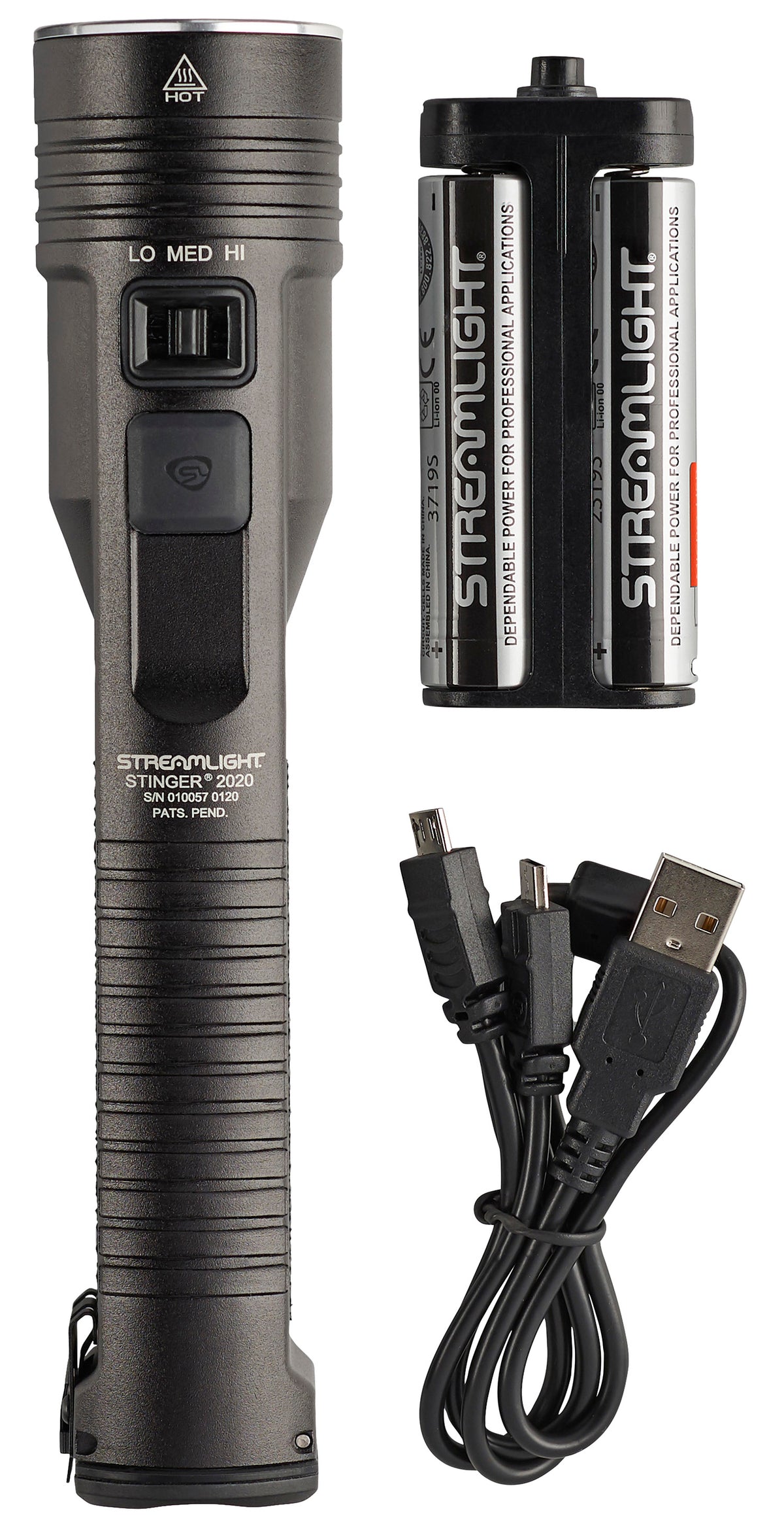 Streamlight 78100 Stinger 2020 Black Anodized 100/850/2000 Lumens White LED (No Charger)