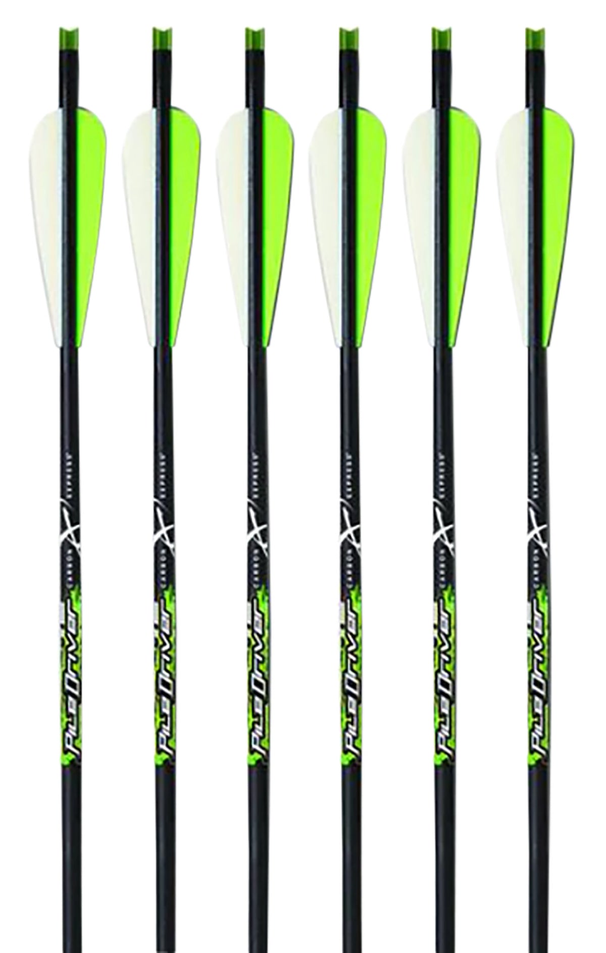 Carbon Express 52140 Piledriver Crossbolt Green 20" Carbon Fiber 6 Pack