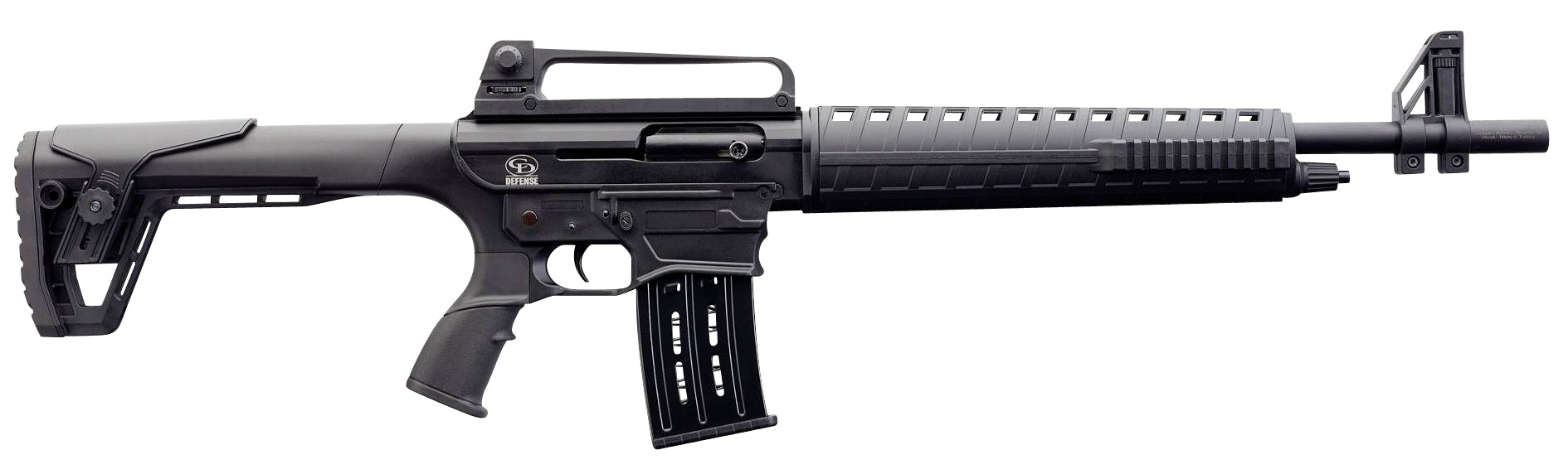 Charles Daly 930190 AR-12S Semi-Auto 12 Gauge 5+1 3" 18.50" Blued Barrel Black Anodized Rec Black Fixed with Adjustable Comb Stock Right Hand