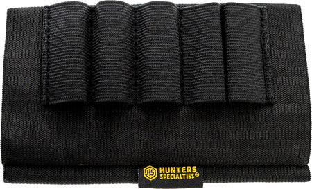 Hunters Specialties 00685 Buttstock Shell Holder Black Elastic 5rd Shotgun