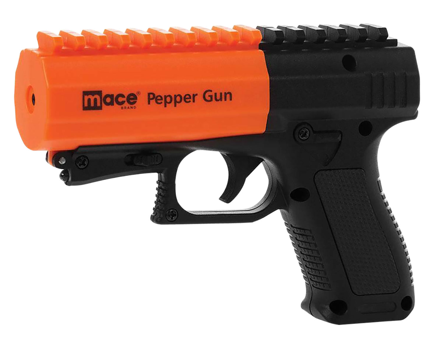 Mace 80586 Pepper Spray Gun 2.0 OC Pepper UV Dye 7 Bursts Range 20 ft Black/Orange Includes LED Light