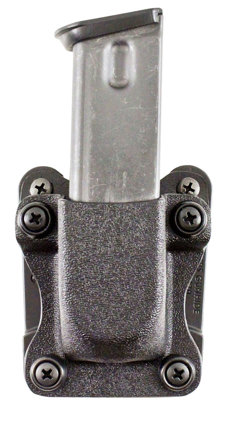 DeSantis Gunhide A86KJKKZ0 Quantico Single Mag Pouch OWB Black Kydex, Belt Clip Fits Belts Up To 1.50" Wide, Compatible w/Sig P365, Ambidextrous