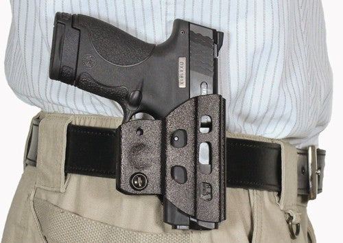 DESANTIS CHAMP HOLSTER OWB BLK KYDEX AMBI S&W M&P SHIELD 9<