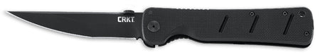 CRKT 2906 Otanashi noh Ken 4.52" Folding Clip Point Plain Black Matte Baked-On Anti Rust AUS-8A SS Blade/ Black Textured G10/SS Handle Includes Pocket Clip
