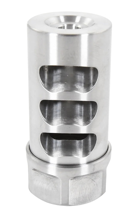 American Precision Arms G2L5830S Gen 2 Little Bastard Self Timing Brake Stainless Steel with 5/8"-24 tpi Threads, 2.22" OAL & 1" Diameter for 30 Cal Rifle