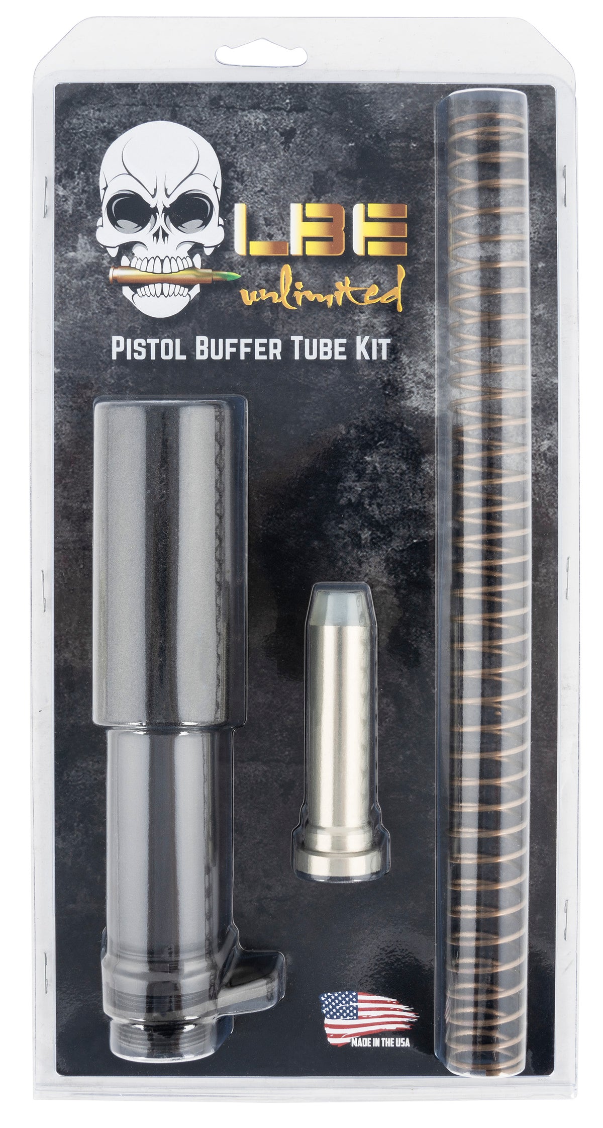 LBE Unlimited PBUFKTCG Pistol Buffer Tube Kit Gray AR-Platform